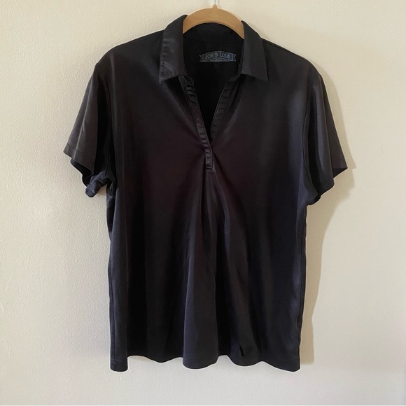 JOES USA Women’s Black Polo Top Size XL Extra Large Short Sleeve Polyester - Picture 4 of 7